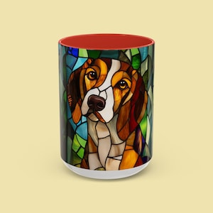 Beagle Stained Glass Coffee Mug: Unique Dog Lover Gift