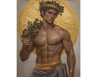 Dionysus Poster: Michelangelo Inspired Greek God Art Print