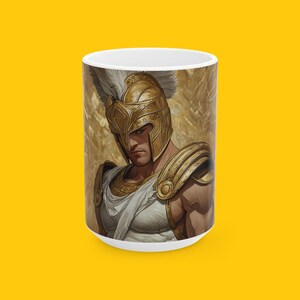 Michelangelo Ares Mug: Greek God of War Ceramic Coffee Cup