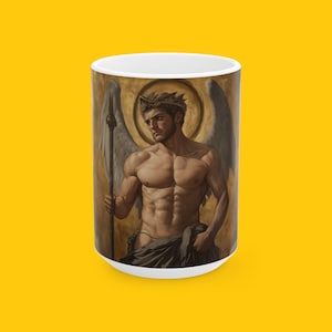 Hermes, Herald of the Gods, Greek God of heralds, travelers, thieves, merchants and orators, 11oz, 15oz, Gift for Mythology, Ceramic Mug