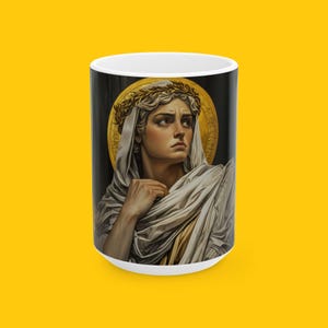 Demeter Ceramic Mug: Greek Goddess of Harvest Art