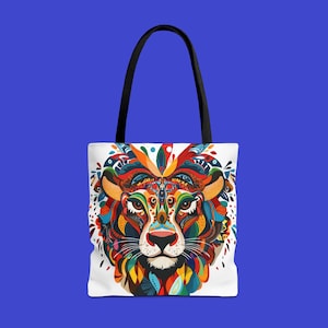 Picasso Löwe Tragetasche, Leo Sternzeichen Art Style Tasche, Einzigartiges Löwe Design, Kunst-Liebhaber Geschenk, Löwe-Enthusiast Tasche