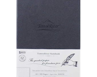 TomoeRiver Notebook A5 - Hardcover blanco of 5 mm gestippeld raster - 368 witte pagina's 52 g/m2, perfect om te schrijven en schetsen