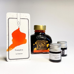 Pumpkin Standard Ink van Diamine - als inktmonster en inktpotje - Oranje inkt voor vulpennen