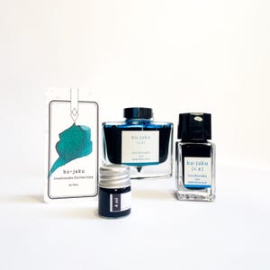 Pilot iroshizuku ku-jaku blauwgroene vulpeninkt - inktfles 15 ml, 50 ml en 4 ml inktmonster