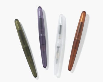 Kakimori Frost vulpen in fijne en middelgrote penpunten - Violet, Mos, Amber, Doorschijnend - Converter inbegrepen