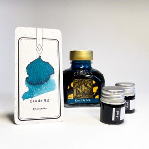 Eau de Nil Inkt van Diamine - 80 ml inktfles en 4 ml monster voor kalligrafie, vulpen, kunst, schrijven