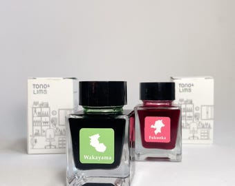 Tono & Lims gepigmenteerde vulpeninkt in inktpotje van 30 ml en diverse kleuren - groen, rood, blauw