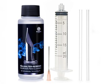 Octopus ink cleaner 100 ml and fountain pen cleaner set - fountain pen cleaner for cleaning fountain pens and writing nibs