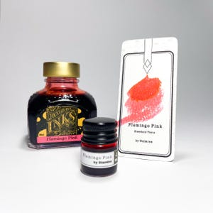 Flamingo Pink Standard Ink van Diamine - als 4 ml inktmonster en 80 ml inktflesje - roze inkt voor vulpennen