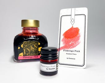 Flamingo Pink Standard Ink van Diamine - als 4 ml inktmonster en 80 ml inktflesje - roze inkt voor vulpennen