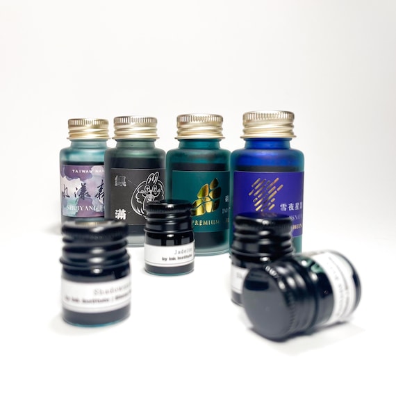 Ink Institute Füllhaltertinte - Premium Sheen und Shimmering Tinten als Tintenproben in 4 ml mini Tintenfass