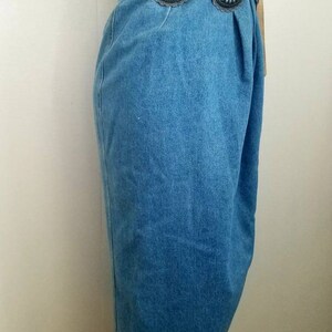 Vintage 90s western denim Wrap MIDI Skirt M image 5