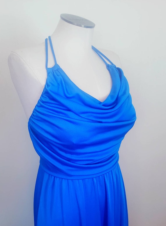 Vintage 80s Night Vision Electric Blue Strappy Dis