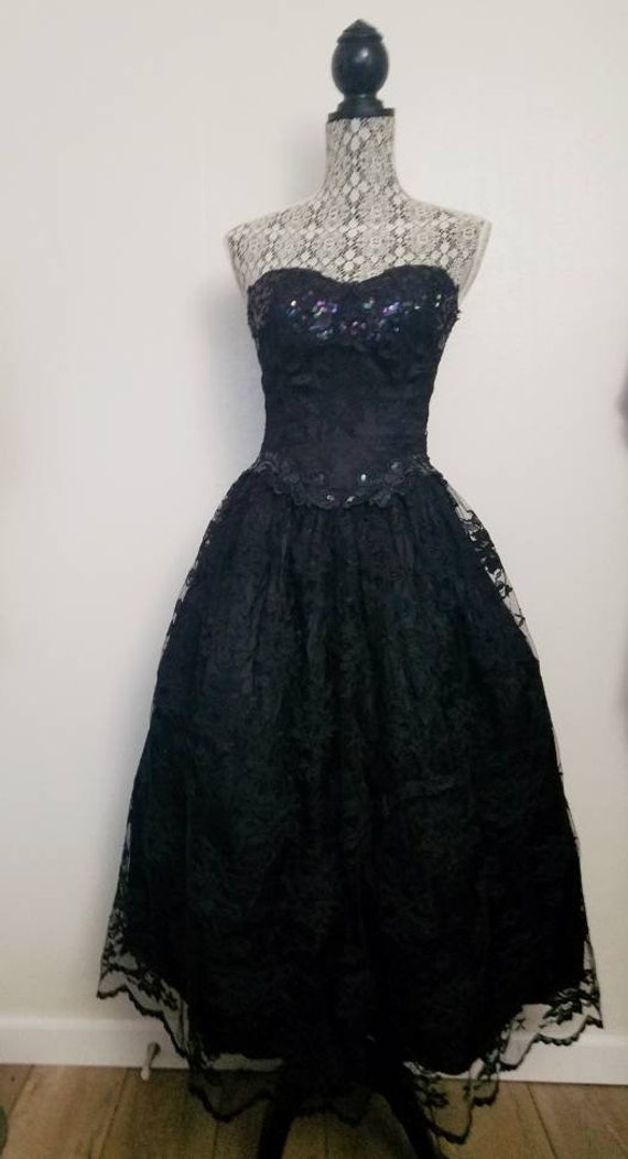 Vintage 80s Scott McClintock Corset Tulle Lace and