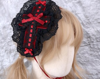 Heart E ベルベットフリルJPS cherry hair clips – Cora and Violet