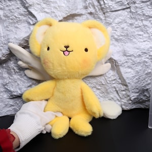 Cardcaptor Sakura Flying Kero Plush Toy Mãos Magnéticas Asas Articuláveis Keroberos Pelúcia Macia para Fãs de Anime Colecionáveis Sakura Cosplay Prop
