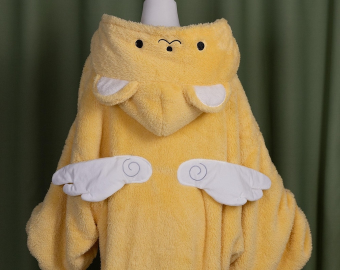 Cardcaptor confortable Sakura Kero-chan pyjama vêtements de nuit en polaire corail doux pour les fans d'anime ensemble de pyjama anime des années 90 cadeau pour amoureux d'anime vêtements de nuit pour couple