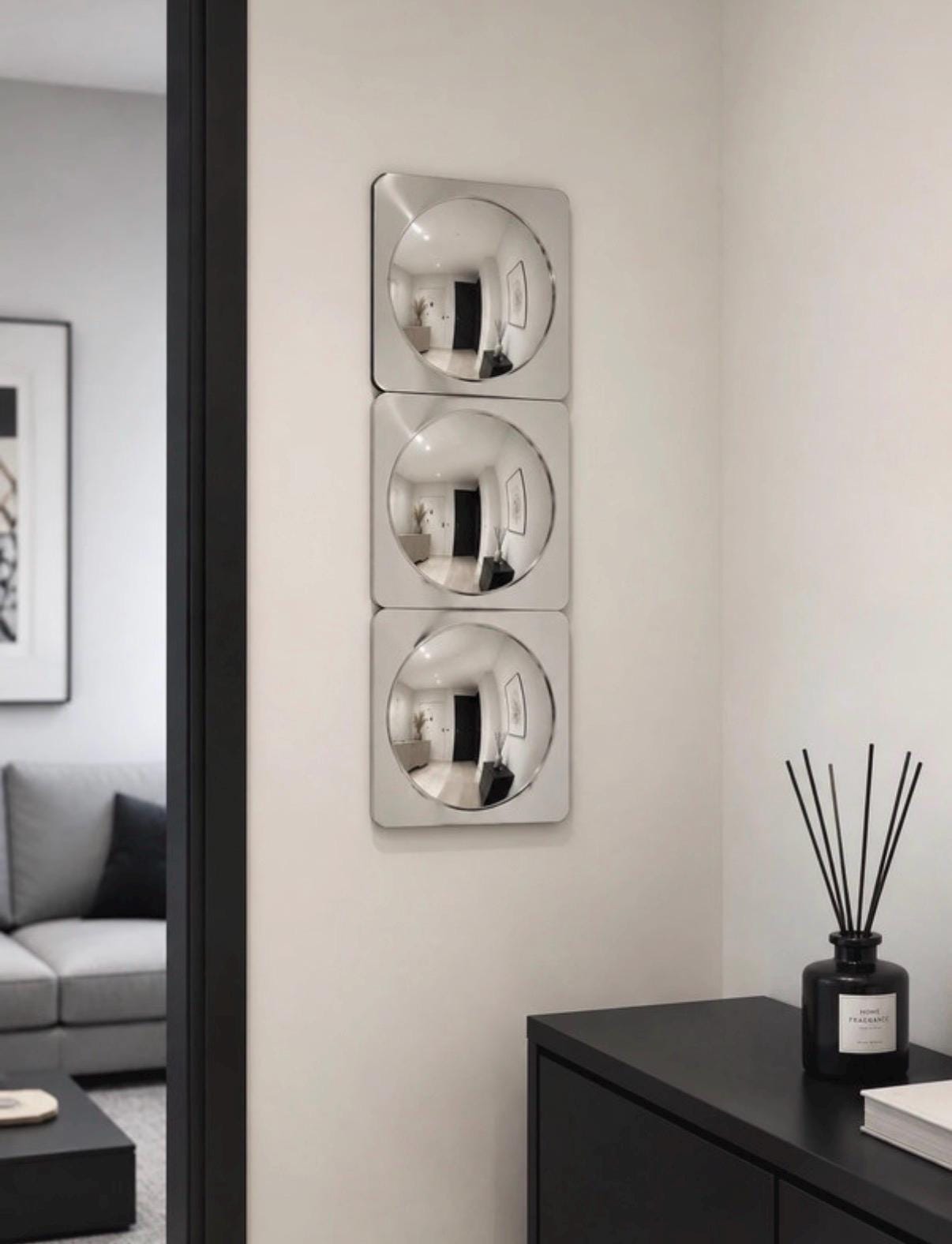 Lot de 3 Miroirs Convexes Bubble 25x25 cm — Beyit