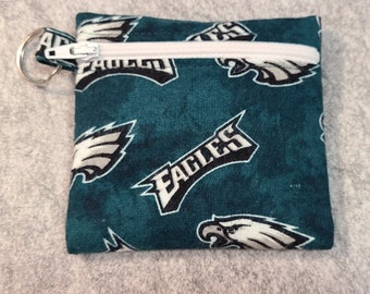 Keyring Zipper Pouch, Philadelphia Eagles (flannel)