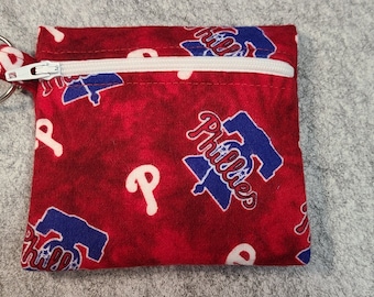 Keyring Zipper Pouch, Philadelphia Phillies (flannel)