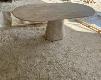 Travertine Marble Dining Table