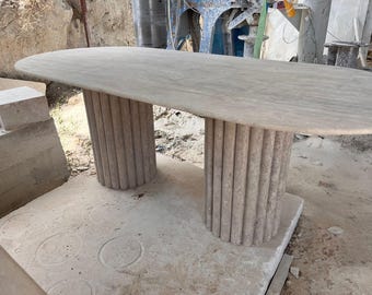 Travertine Marble Dining Table