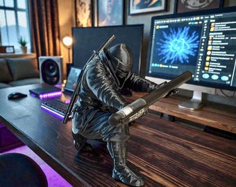 Portalápices infantil con figura de ninja, portalápices para escritorio escolar, decoración de habitación con temática espacial, portalápices