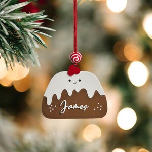 Unique Personalized Pudding Ornament | Christmas Gift for Friends & Family | Sweet Personalized Ornament for Tree | Holiday Gift for Kids