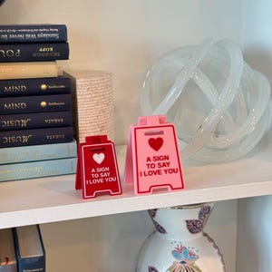 Mini Love Sign | Home Decor | I Love You Sign | Anniversary Gift | Valentine’s Day | Small Desk Decor | A Little Sign to Say I Love You