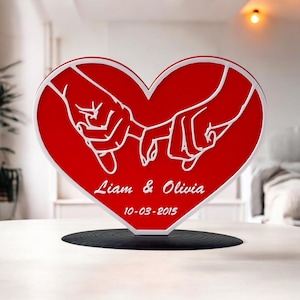 Personalized Heart | Valentine’s Day Gift |Anniversary Gift | Gift for Him | Gift for Her | Boyfriend| Custom Heart| Home Decor | Desk Decor