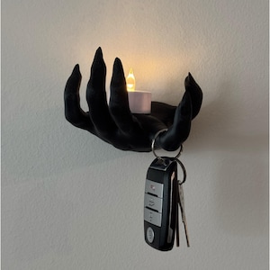 Halloween Wall Decor | Dark Hand Wall Hook | Halloween Decor with LED Light | Halloween Decor | Horror Hand Decor for Keys