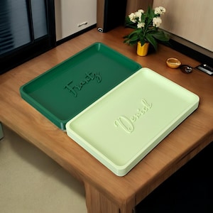 Personalisiertes Valet Tablett - Individuell graviertes Catchall Dish für Schlüssel, Brieftasche, Uhr und Schmuck - Einzigartiger Schreibtisch Organizer & Geschenkidee zum Vatertag