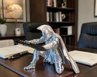 Pencil Holder, Pencil organizer, Workspace Decor, Gift for Him, Office Desk Gift, Warrior Pen Holder, Desk Organizer