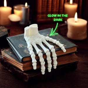 Creepy, Funny & Glowing | Halloween Decoration | Creepy Home Decor | Horror Hand Decor | Gothic Room Decor | Spooky Skeleton Hand |Halloween