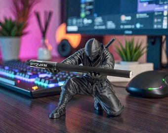 Organizador de escritorio - Portalápices Ninja para escritorio - Organizador de espacio de trabajo - Decoración de espacio de trabajo - Portalápices