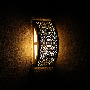 Décoration Marocaine, Lampe Artisanale, Applique Orientale , Applique Murale Marocaine , Luminaire En Laiton, Lampe Orientale