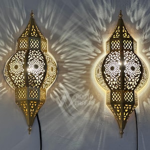 Lot de 2 Applique Murale Marocaine、Luminaire En Laiton、Lampe Orientale、Décoration Marocaine、Lamp Artisanale、Applique Orientale、