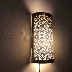 Applique Murale Marocaine , Luminaire En Laiton, Lampe Orientale, Décoration Marocaine, Lampe Artisanale, Applique Orientale