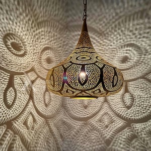 Suspension en Laiton, Luminaire, Éclairage Suspendu , Suspension Marocaine Simple , Suspension en Laiton Marocain, Suspension Luminaire,