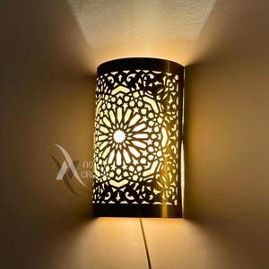 Applique Murale Marocaine , Luminaire En Laiton, Lampe Orientale, Décoration Marocaine, Lampe Artisanale, Applique Orientale
