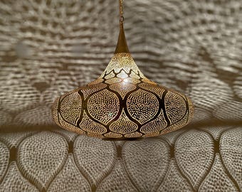 Suspensión en Laiton, Luminaria, Éclairage Suspendu, Suspensión Marocaine Simple, Suspensión en Laiton Marocain, Suspensión Luminaria