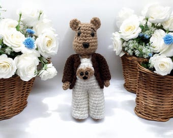 Crochet PATTERN teddy bear, Amigurumi tutorial PDF in English, amigurumi, teddy bear, crochet teddy bear, crochet teddy bear pattern