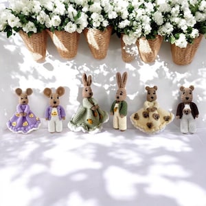 Crochet bunny pattern/crochet pattern mouse/Crochet pattern teddy bear/Amigurumi tutorial PDF in English/Easy crochet pattern/amigurumi