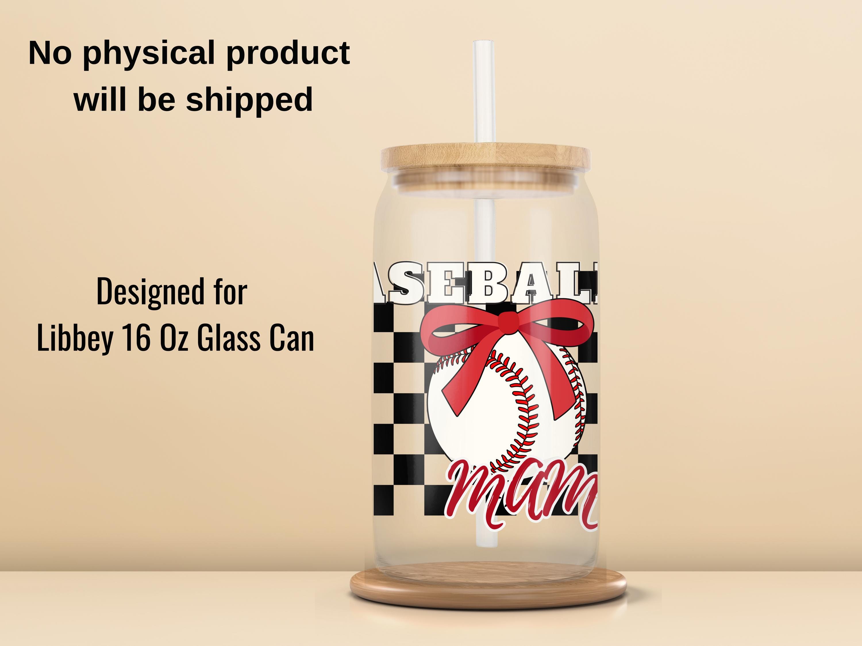Baseball Mama Libbey Glass Can Png, Sport Mom 16 Oz Tumbler Wrap Design ...