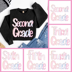 Maglietta Coquette Back to School Bundle PNG, 6 PNG Preppy Primo giorno di scuola Design a sublimazione, Scuola png Prima, Seconda Terza elementare design