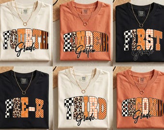 Autumn School PNG Bundle, Pre-K to Fourth Grade Fall Shirt Designs, Cozy season School PNG, Halloween tshirt bundle