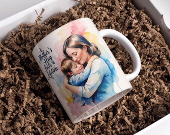 Mom & Tochter Umarmung Mug Wrap PNG, 11 Unze und 15 Unze Sublimation Schöne Tasse Design, süßes Muttertagsgeschenk, Aquarell Mom Mug Wrap