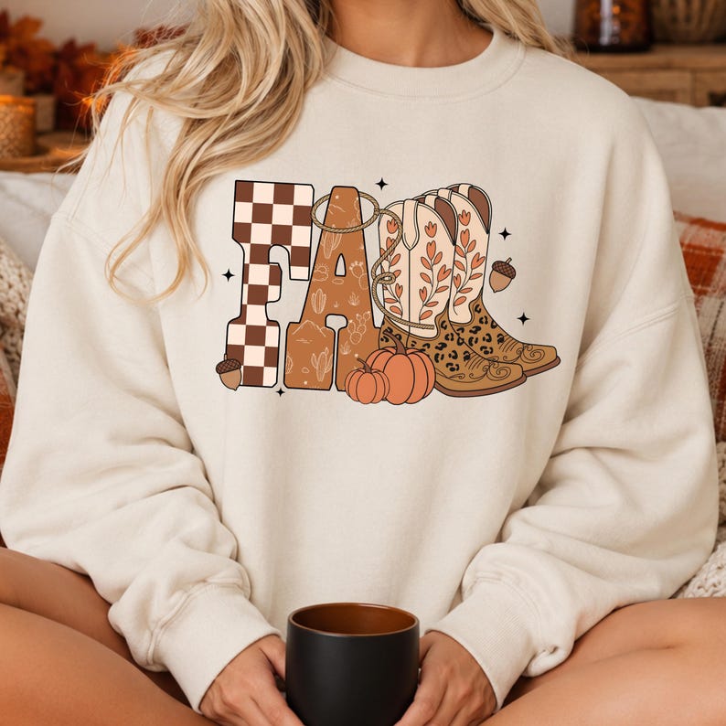 Fall Cowboy Boots PNG, Western Autumn Design, Pumkin Cowgirl, Rustic Autumn PNG, Leopard Fall Boots, Cowgirl Boots png, Howdy png design image 12