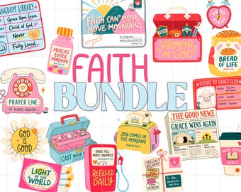 Faith Clipart Bundle PNG, Christian Bible Verse Graphics, God Is Good Clipart, Faith Quotes PNG, Bible Verse Clipart, Faith Based graphics